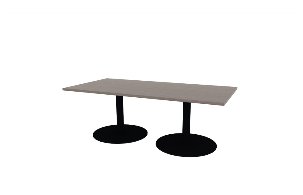 42"x84" Rectangle Top in HPL with Black Disc Bases (88-4284RT with 01-3230DBB)