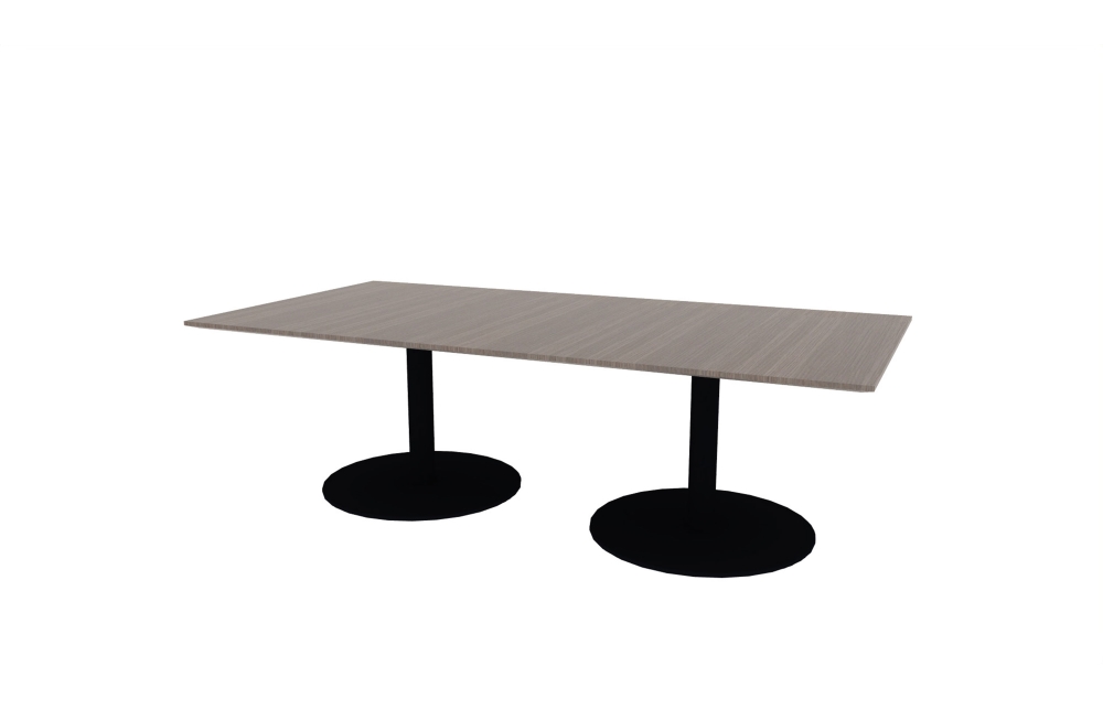 48"x96" Rectangle Top in Veneer with Black Disc Bases (88-4896RT with 01-3230DBB)