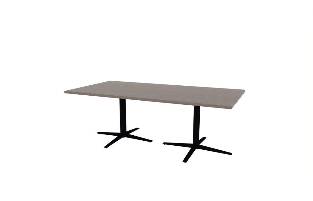 42"x84" Rectangle Top in HPL with Black X Bases (88-4284RT with 08-2630LXBB)