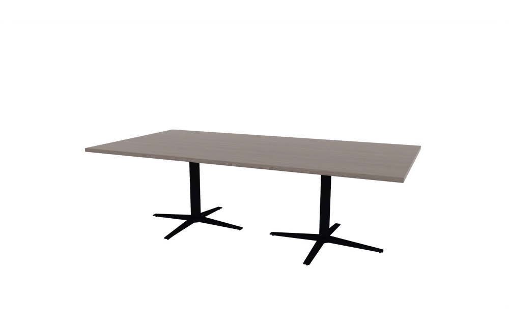 48"x96" Rectangle Top in HPL with Black X Bases (88-4896RT with 08-2630LXBB)