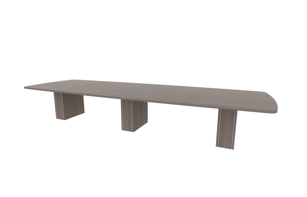 60"x180" Modern Rectangle Top in HPL with 10" Rectangle Accent Bases (88-60180MR with 88-2414210RAB)