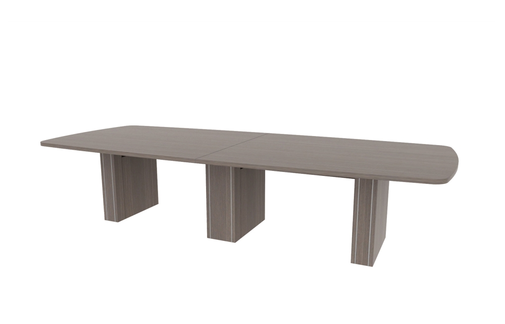 54"x132" Modern Rectangle Top in HPL with 6"/10" Rectangle Accent Bases (88-54132MR with 88-2494C610RAB)