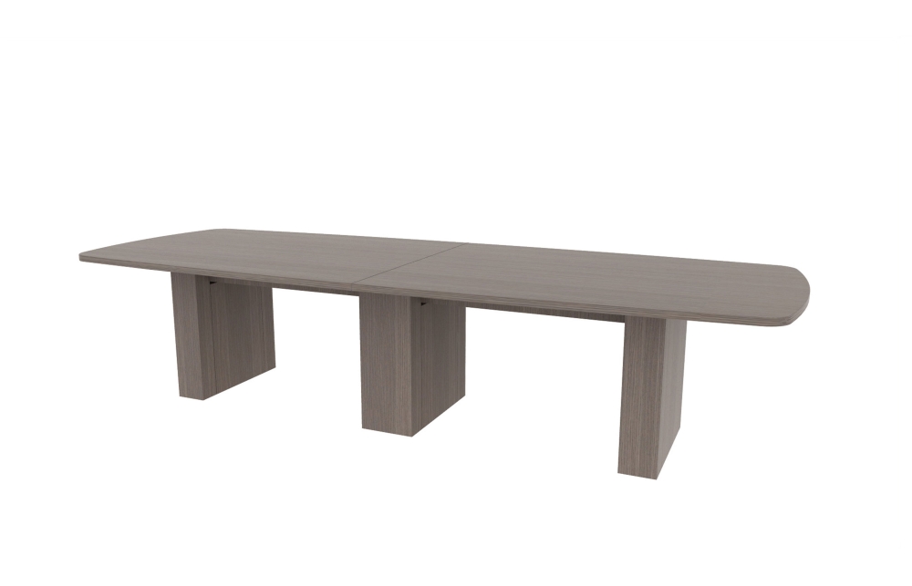 48"x132" Modern Rectangle Top in HPL with 6"/10" Rectangle Bases (88-48132MR with 88-2494C610RB)
