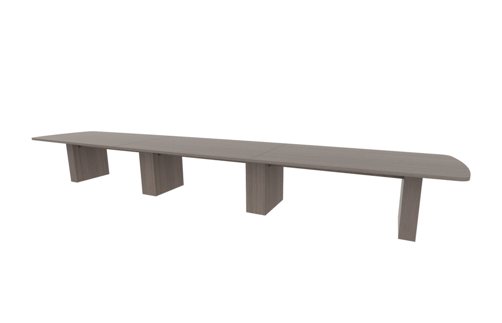 48"x240" Modern Rectangle Top in HPL with 6"/10" Rectangle Bases (88-48240MR with 88-24202C610RB)