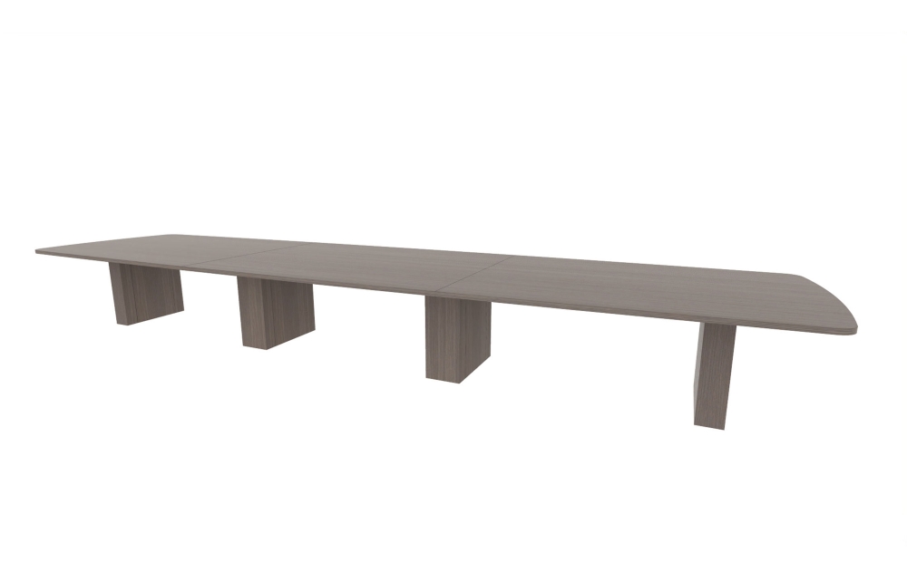 54"x240" Modern Rectangle Top in HPL with 6"/10" Rectangle Bases (88-54240MR with 88-24202C610RB)