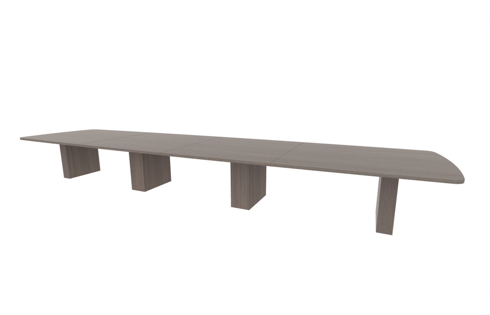 60"x240" Modern Rectangle Top in HPL with 6"/10" Rectangle Bases (88-54240MR with 88-24202C610RB)