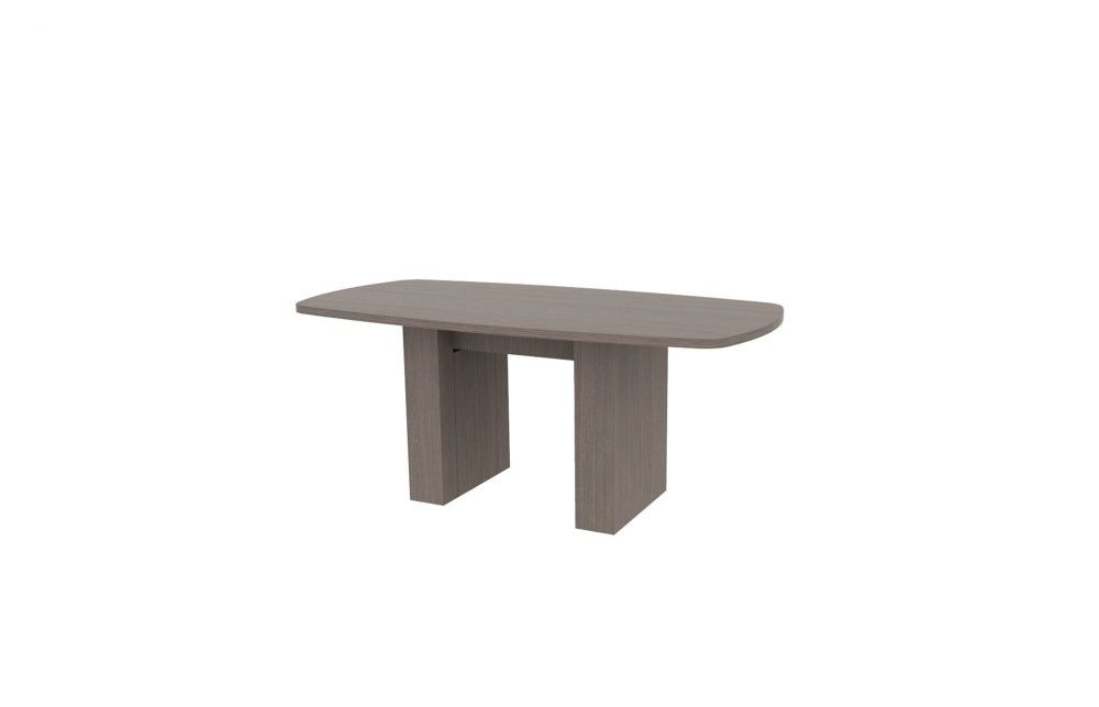 36”x72” Modern Rectangle Top in HPL with 6" Rectangle Bases  (88-3672MR with 88-203406RB)