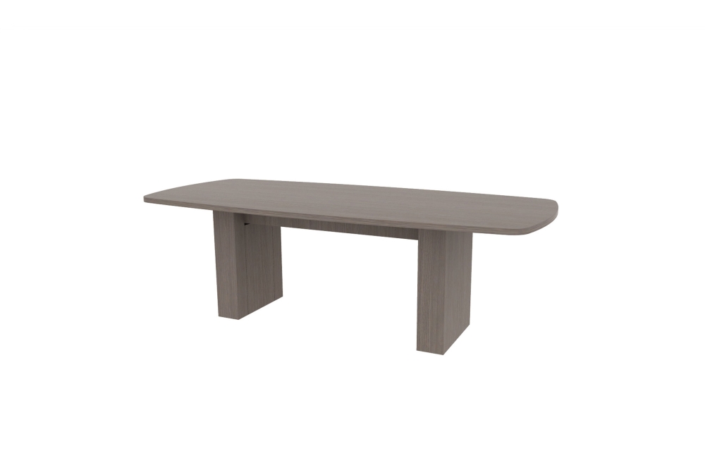 42”x96” Modern Rectangle Top in HPL with 6" Rectangle Bases (88-4296MR with 88-205806RB)