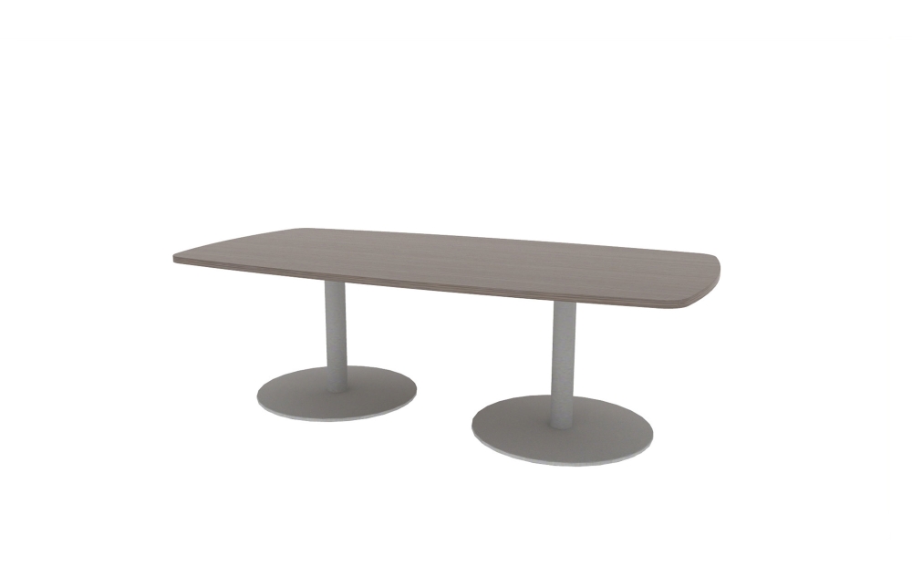 48"x96" Modern Rectangle Top in HPL with Aluminum Disc Bases (88-4896MR with 01-3230DBA)