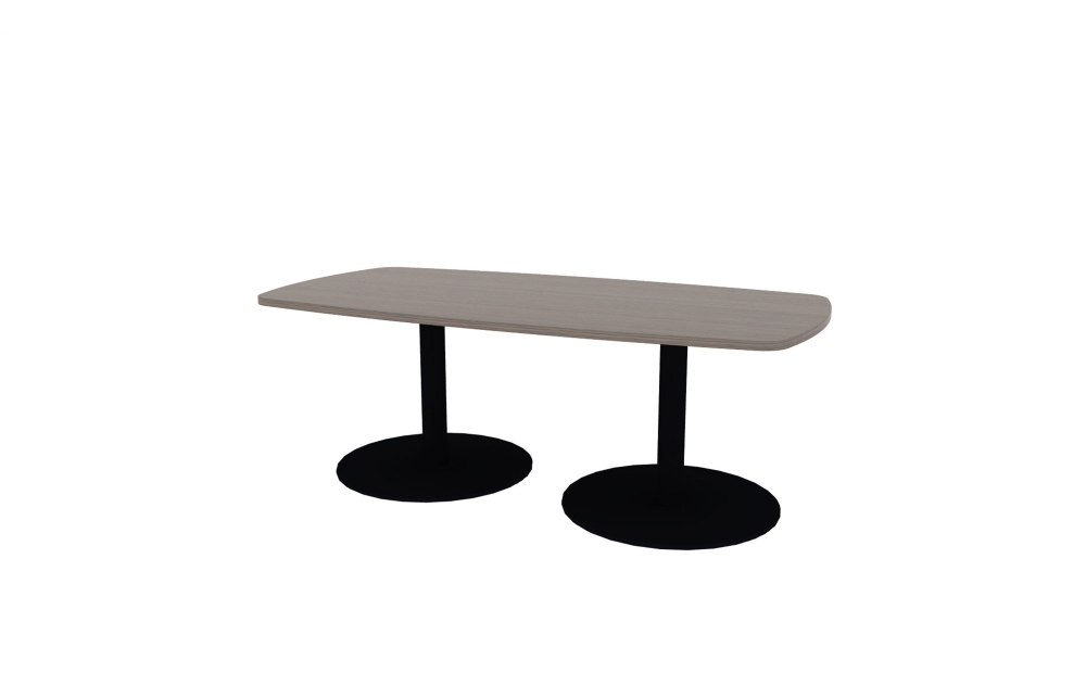 42"x84" Modern Rectangle Top in HPL with Black Disc Bases (88-4284MR with 01-3230DBB)