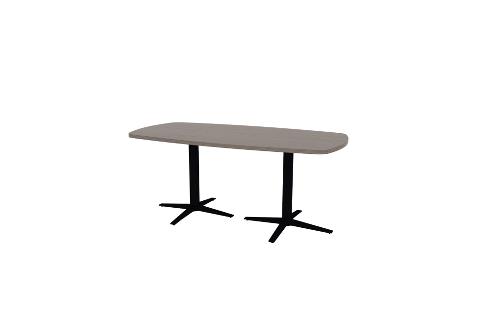 36"x72" Modern Rectangle Top in HPL with Black X Bases (88-3672MR with 01-2030SXBB)