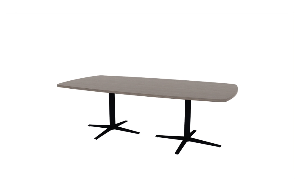 48"x96" Modern Rectangle Top in HPL with Black X Bases (88-4896MR with 01-2630LXBB)